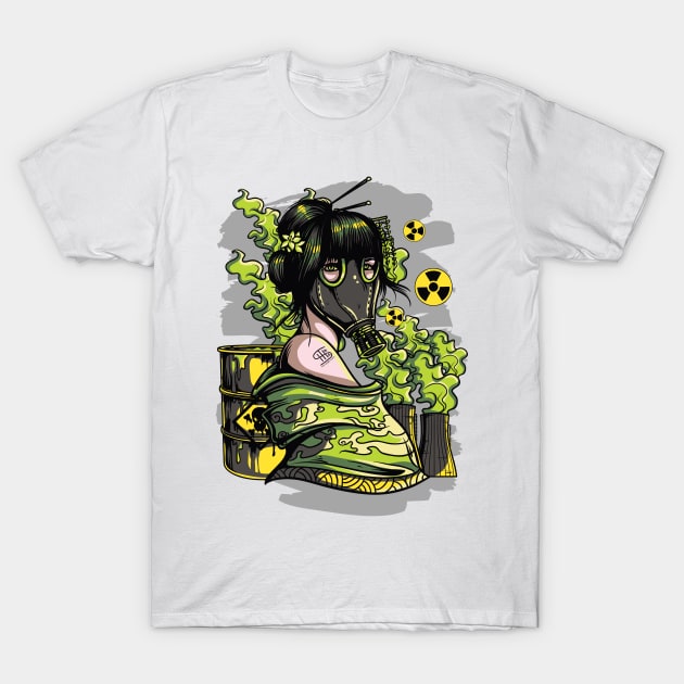 Masked Beauty Miko: Poisonous Lady (Biohazard) Japanese themed T-Shirt by Wear Your Story